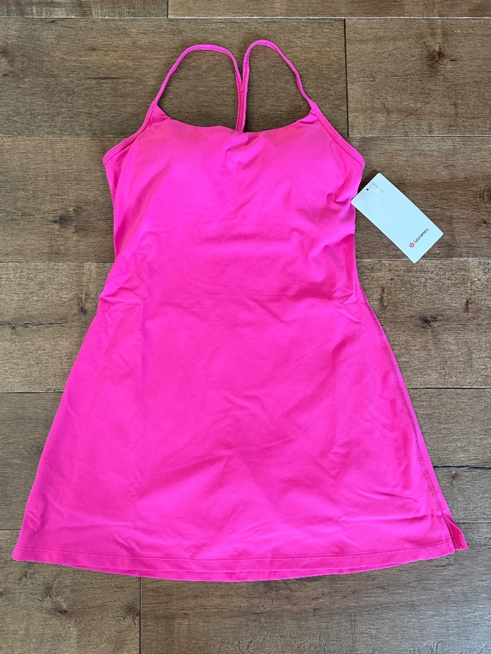 LULULEMON FLOW Y DRESS LIGHT SUPPORT B/C CUP SONIC PINK WOMEN'S SZ MEDIUM NEW - Picture 3 of 8
